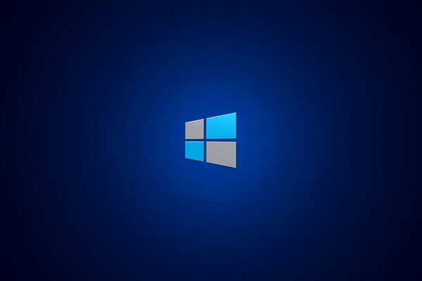 Logo blu di Windows su sfondo blu