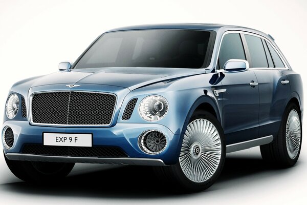 Bentley azul com discos legais