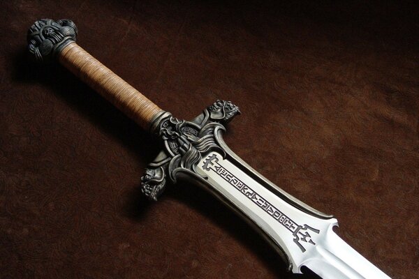 Beautiful white dagger made of steel