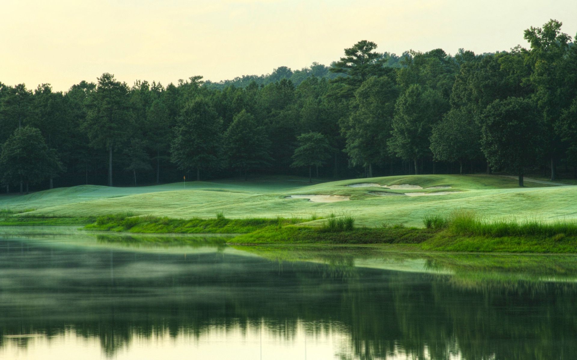 rivers ponds and streams golf landscape water nature tree lake grass reflection river outdoors summer sky wood pool countryside