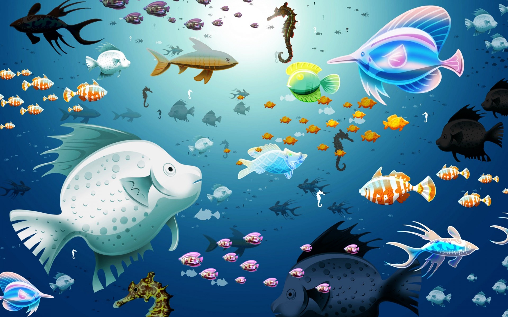 drawings submarino peces acuario natación agua marina océano coral mar acuático medusas escritorio naturaleza buceo tropical ilustración arrecife tiburón turquesa fondo