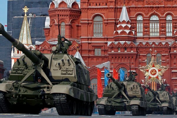 Parada técnica construção praça Moscou