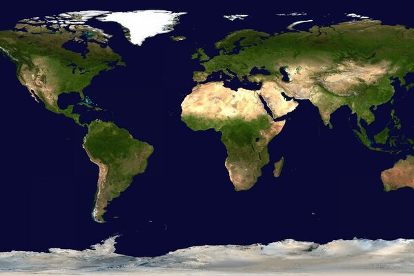 Mappa geografica della terra a colori