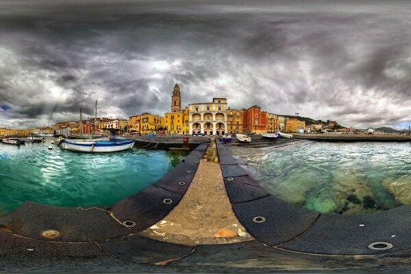 Panorama-Foto der italienischen Stadt