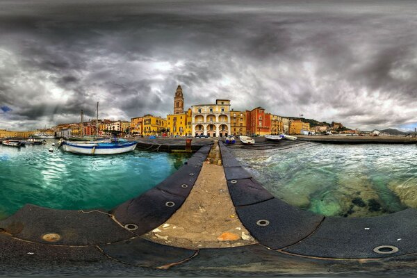 Photo panoramique de la ville italienne