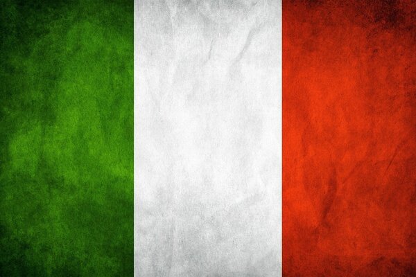 Drapeau Italien stylisé en parchemin