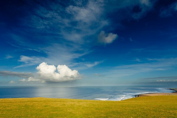 Breathtaking landscape the sea merges with the sky