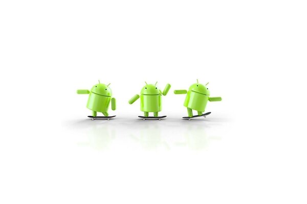 Android-Figur tanzt traum