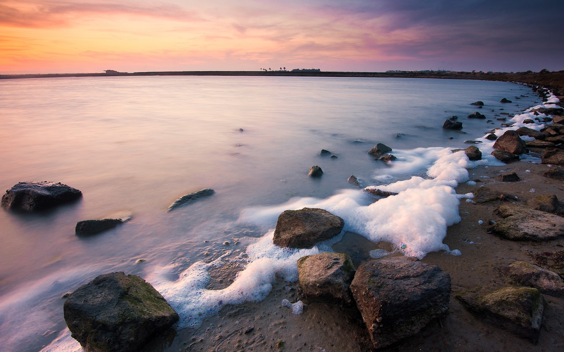 landschaft wasser strand sonnenuntergang meer meer ozean landschaft rock reisen landschaft dämmerung sonne abend dämmerung sand himmel brandung gutes wetter natur steine schaum