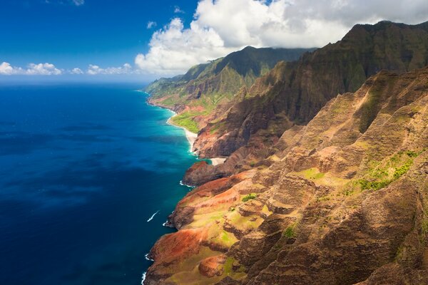 Beautiful mountains by the sea in the USA