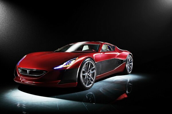 Concept de voiture de sport rouge