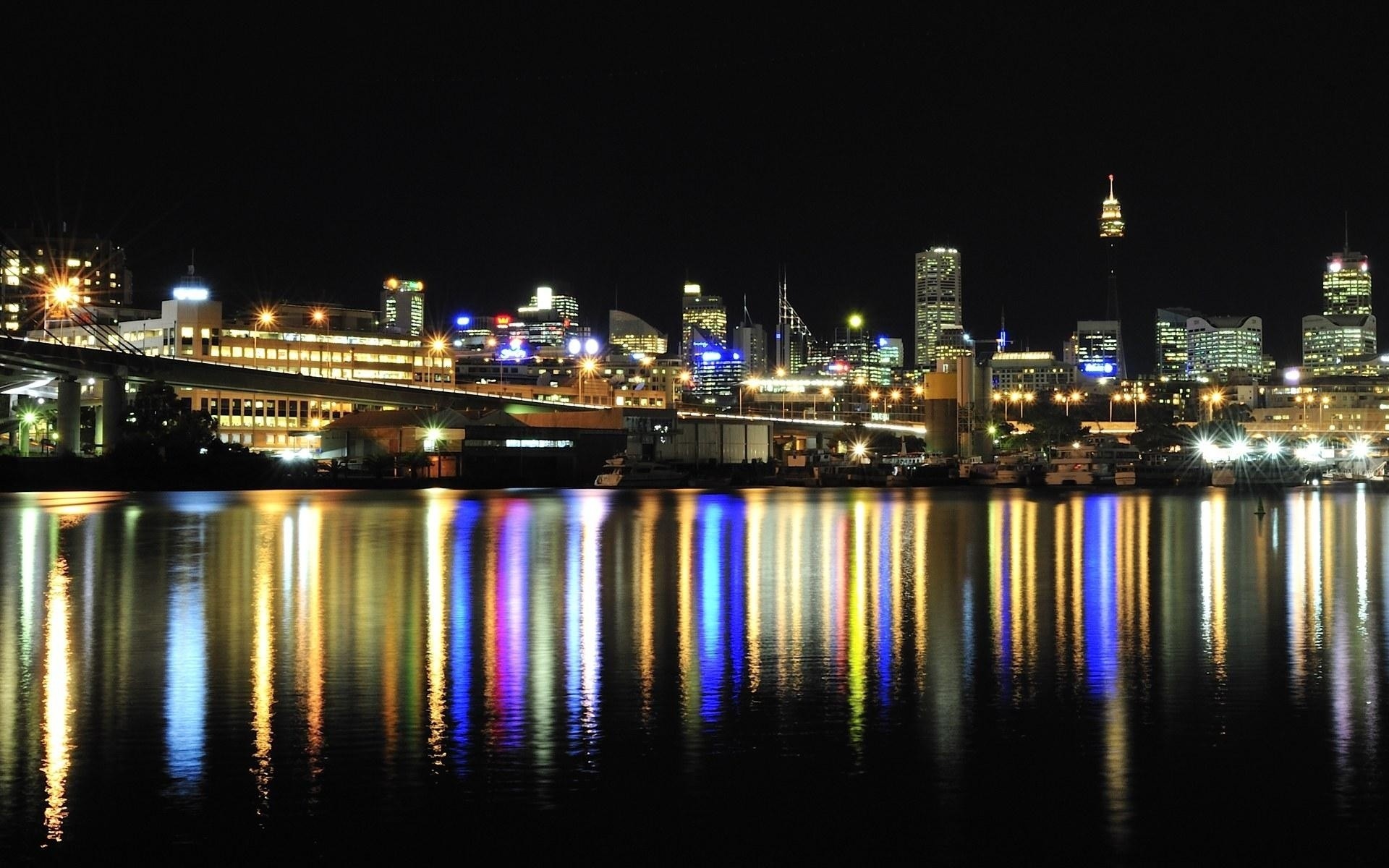 australia città città architettura centro riflessione acqua fiume ponte casa sera skyline urbano viaggi crepuscolo moderno luce illuminato affari grattacielo cielo