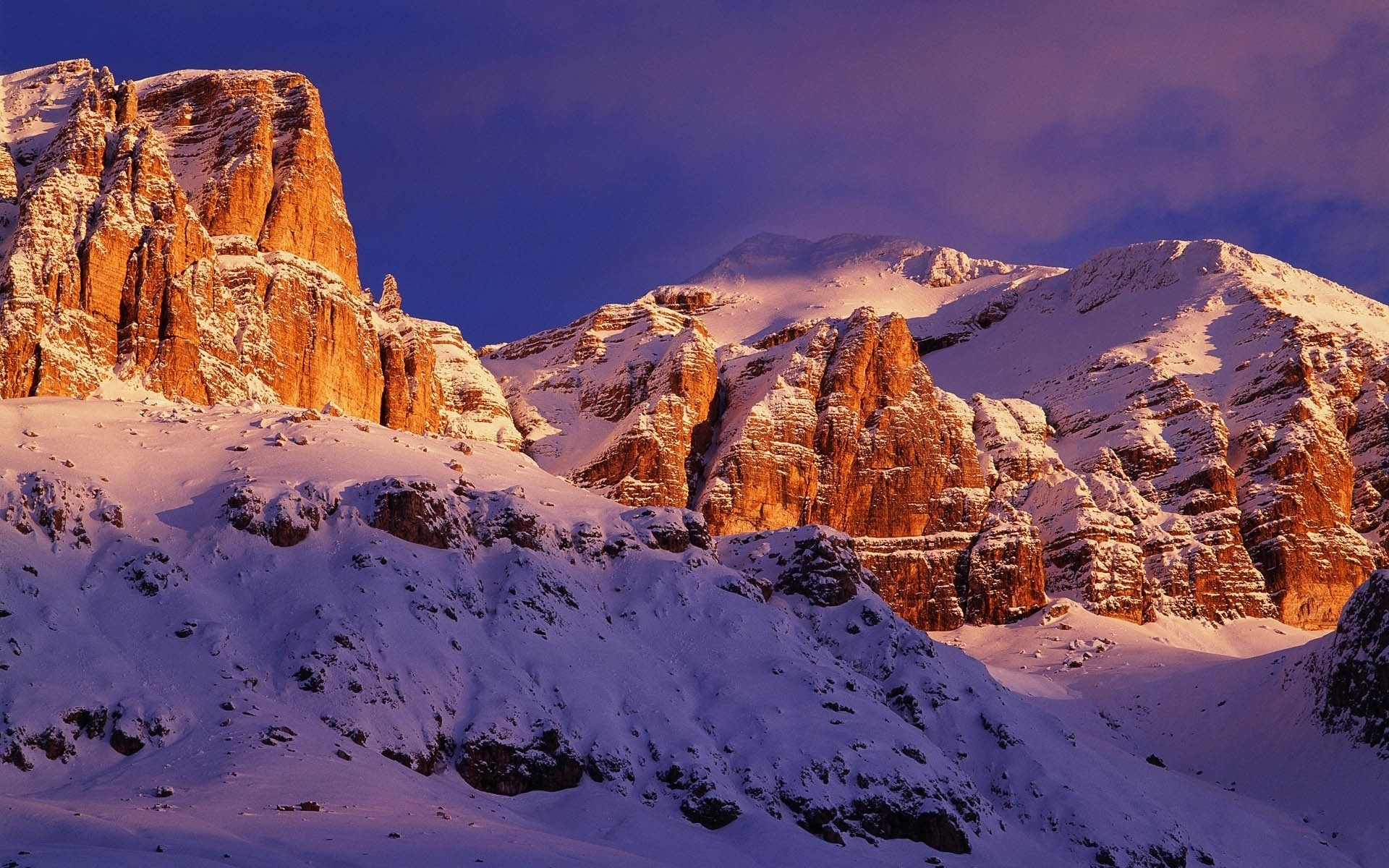 italy snow mountain travel scenic pinnacle landscape winter outdoors sky sunset ice rock dawn nature