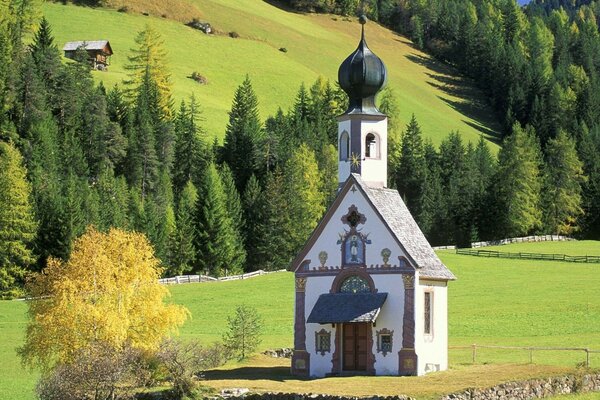 Italian church in nature