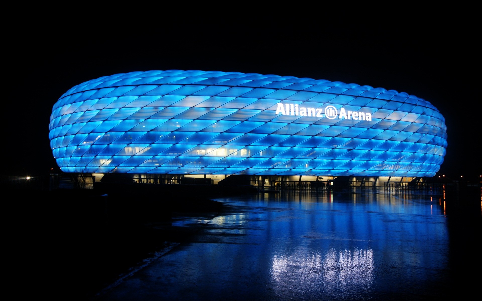 germania futuristico illuminato moderno architettura moderno viaggi riflessione all aperto luce scuro cielo luminoso stadio notte allianz arena luce