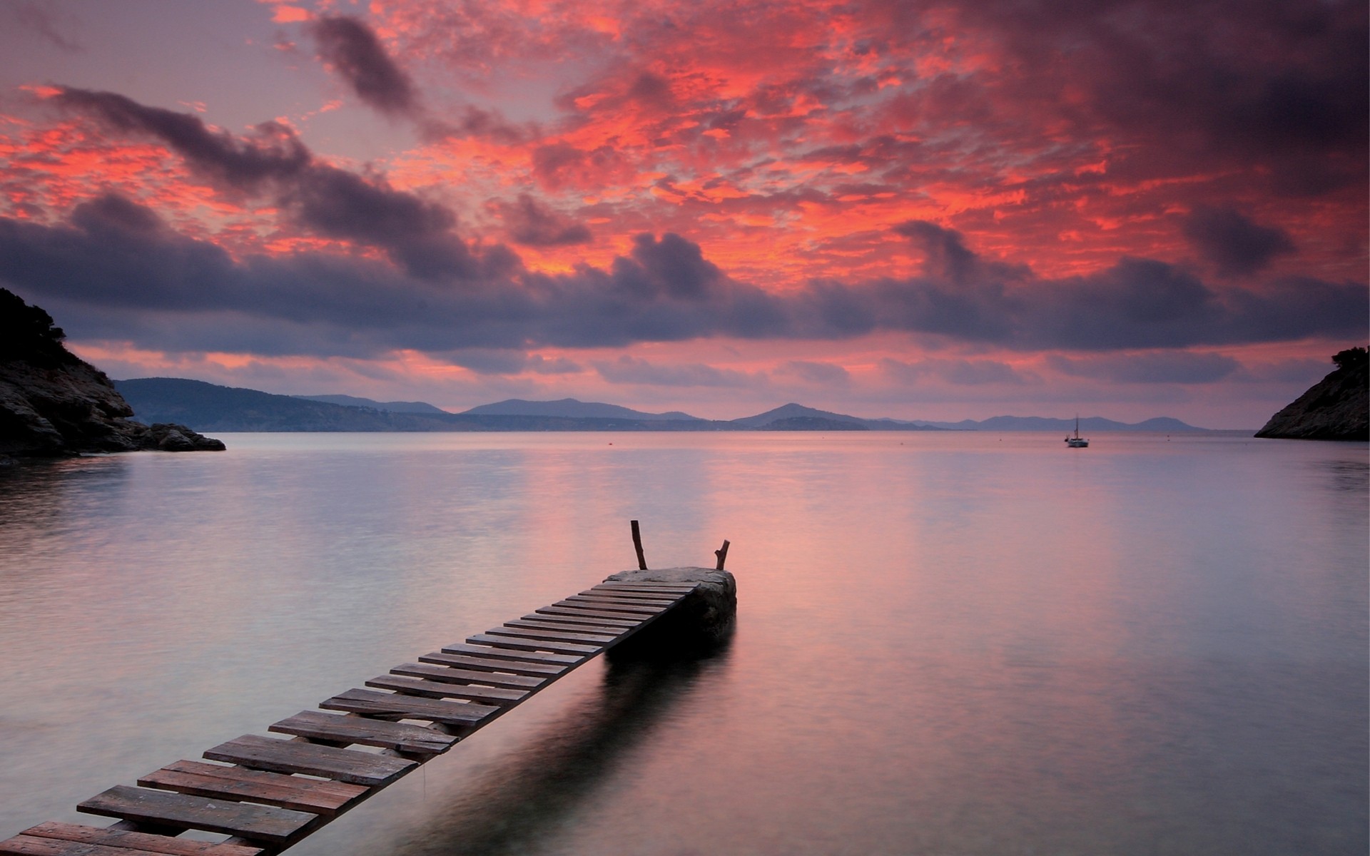 paysage coucher de soleil eau aube soir crépuscule réflexion lac silhouette voyage ciel paysage mer soleil fond nuages nuit