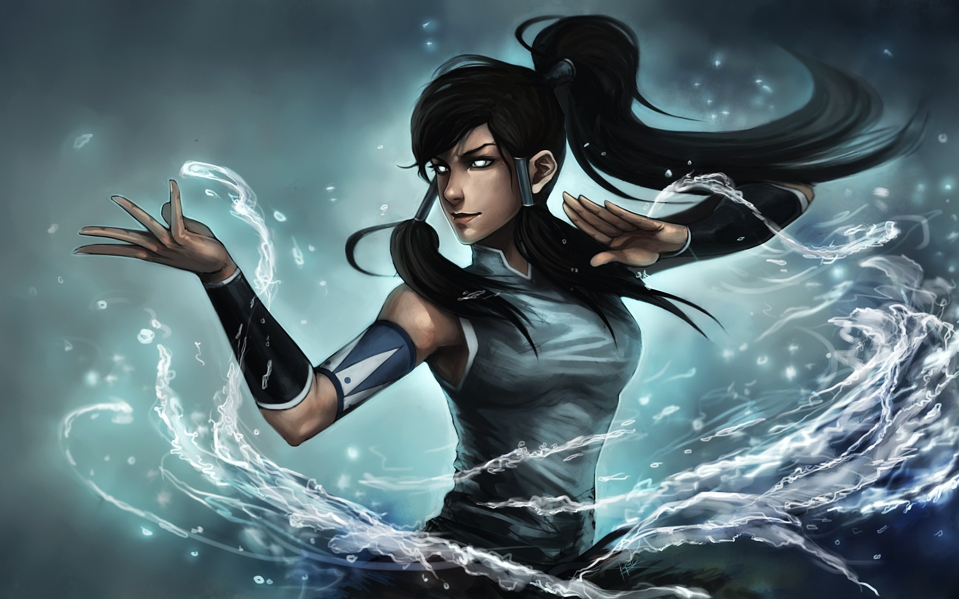 tv series woman adult splash music underwater water swimming girl motion ninjatic avatar the last airbender eye