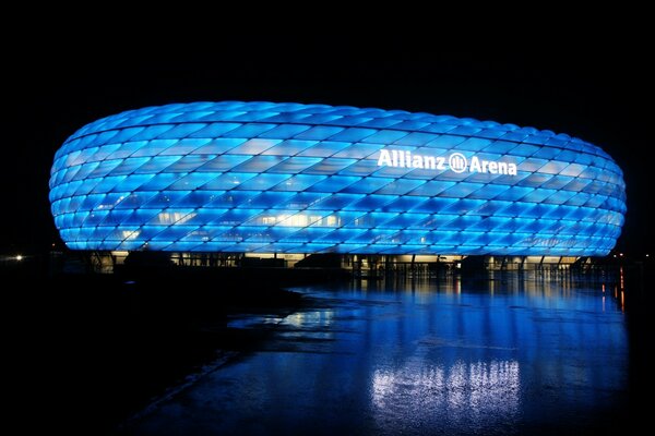 Modern architecture of Germany with illumination