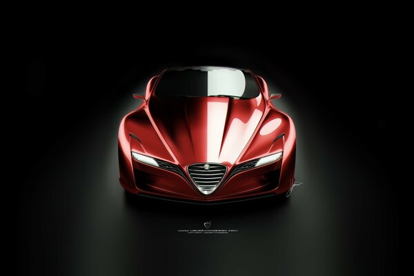 Carro vermelho Alfa Romeo