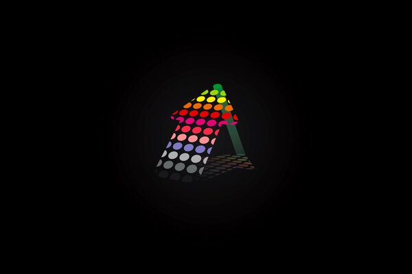 Colored mouse cursor on a black background