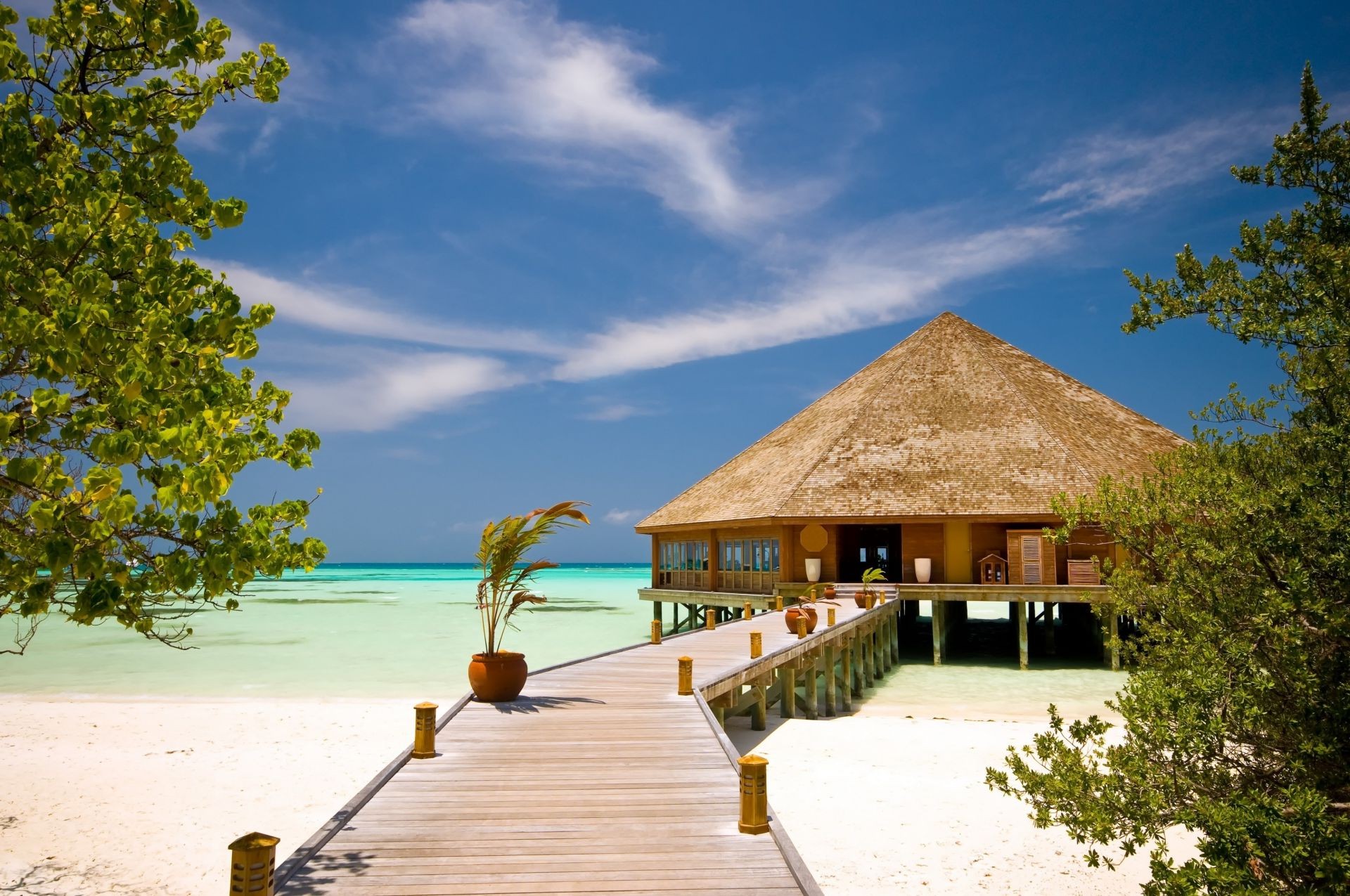 sea and ocean travel summer water wood tropical outdoors idyllic tree beach ocean sky leisure resort sand