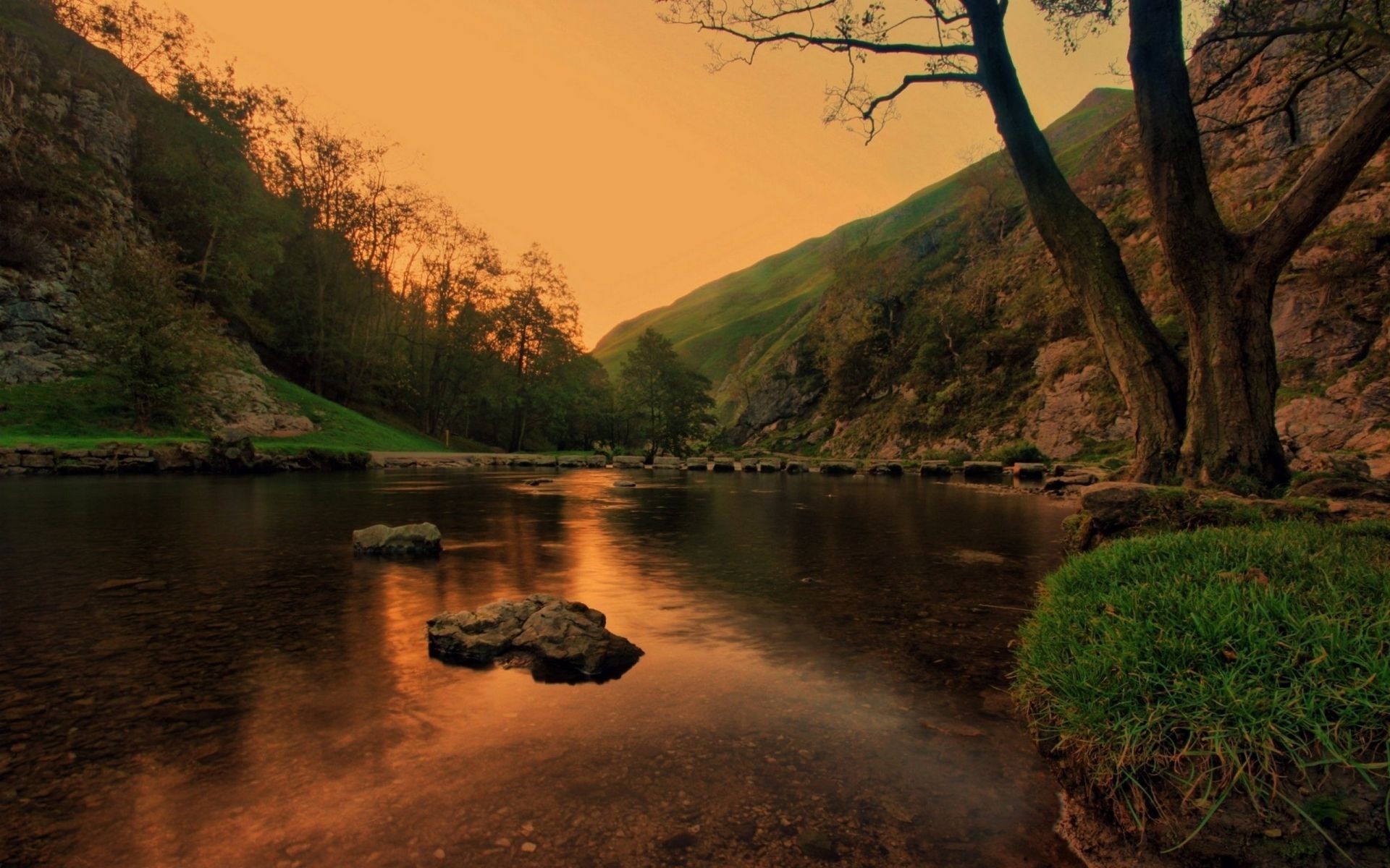 wald wasser fluss baum landschaft reisen natur sonnenuntergang holz im freien dämmerung see abend landschaftlich berge herbst