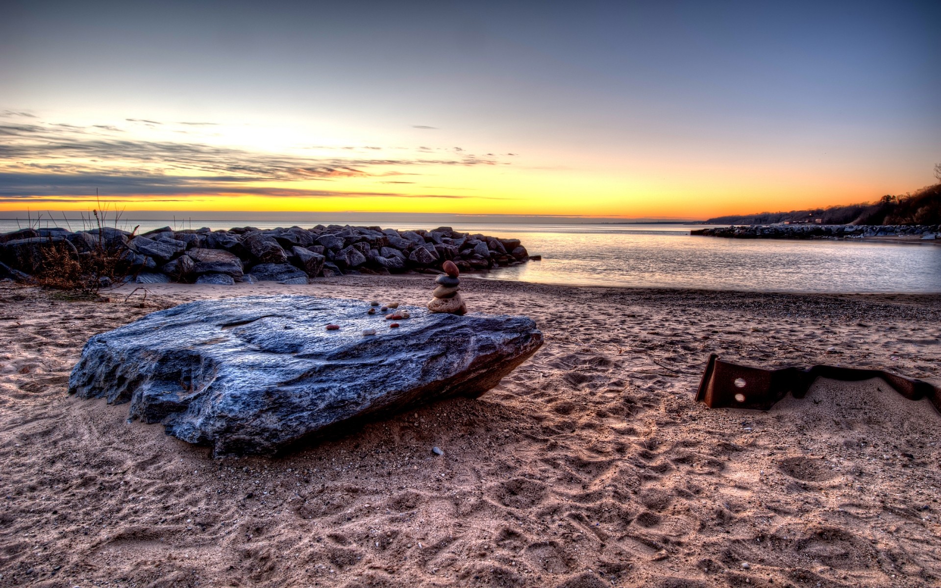 sommer sonnenuntergang strand wasser meer ozean meer dämmerung landschaft abend landschaft himmel dämmerung sonne sand rock ufer reisen natur wolke steine steine