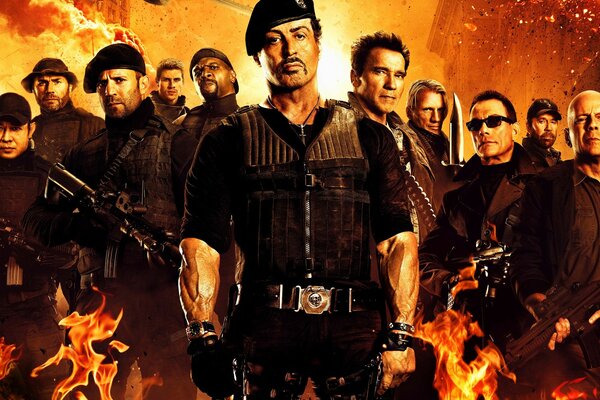 Cartel de la película the Expendables. Sylvester Stallone