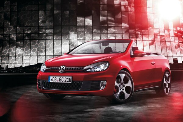 Voiture rouge belle volkswagen