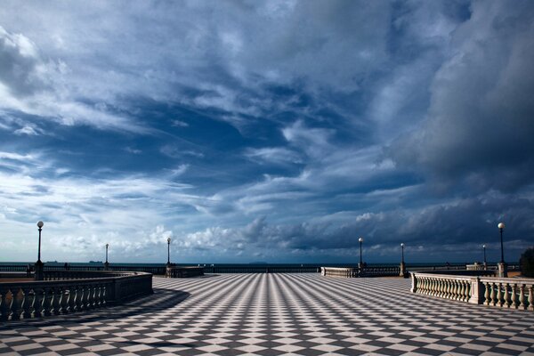 Terraço ao ar livre na Itália