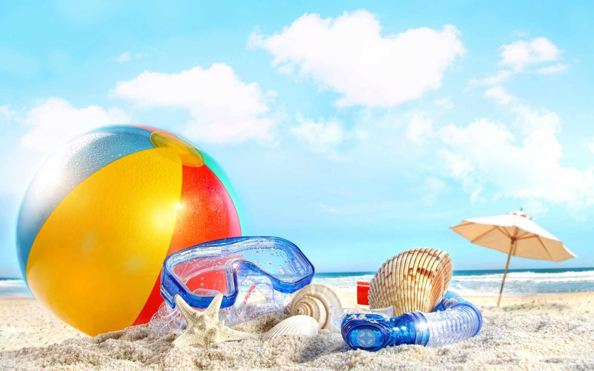 sommer himmel strand urlaub sand reisen meer ozean natur meer sonne wasser spielzeug urlaub gutes wetter tropisch farbe urlaub desktop muscheln wolken ball landschaft