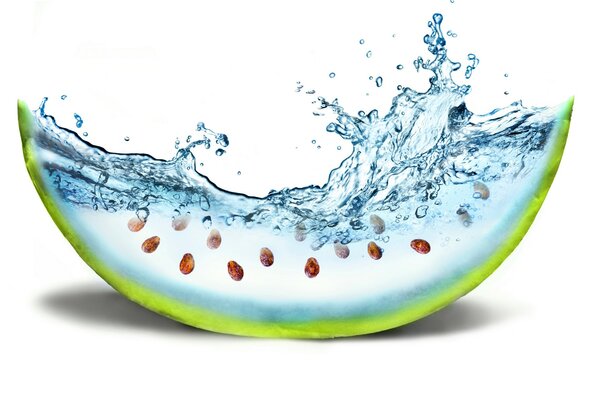 Ungewöhnliche Wasserfantasie Wassermelone