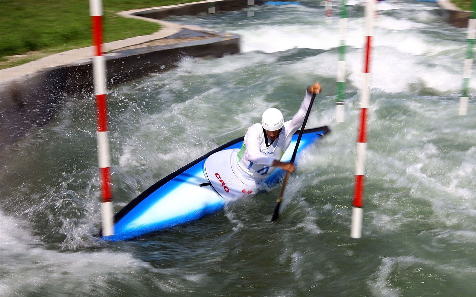 jeux olympiques eau pagaie kayak concours pagaie course rivière dépêchez-vous action kayak rapide sports nautiques loisirs bateau trafic voiture plaisir londres athelete jeux olympiques