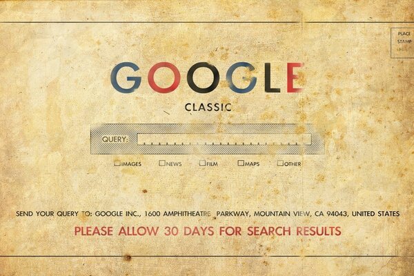 Google logo in antique format