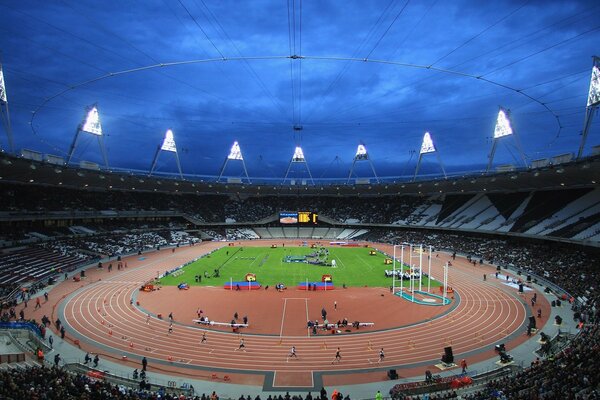 Fotos del estadio con bolshiki en los juegos Olímpicos