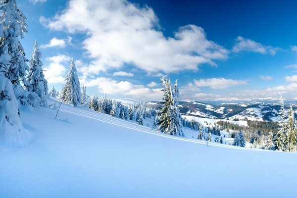 Pianura innevata con vista sulle montagne