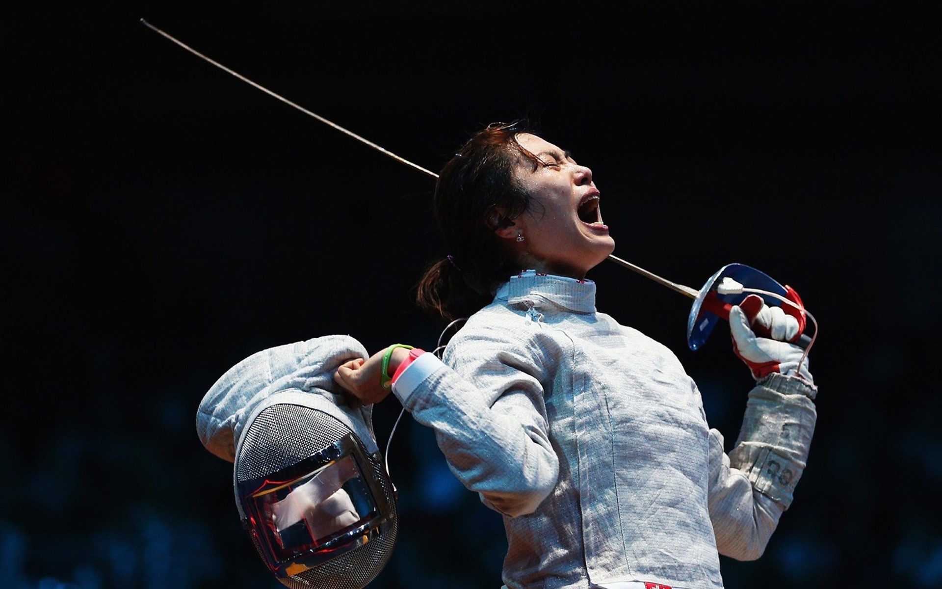 igrzyska olimpijskie konkurs dorosły muzyka człowiek jeden nosić sportowiec akcja wydajność koncert londyn igrzyska olimpijskie szermierka