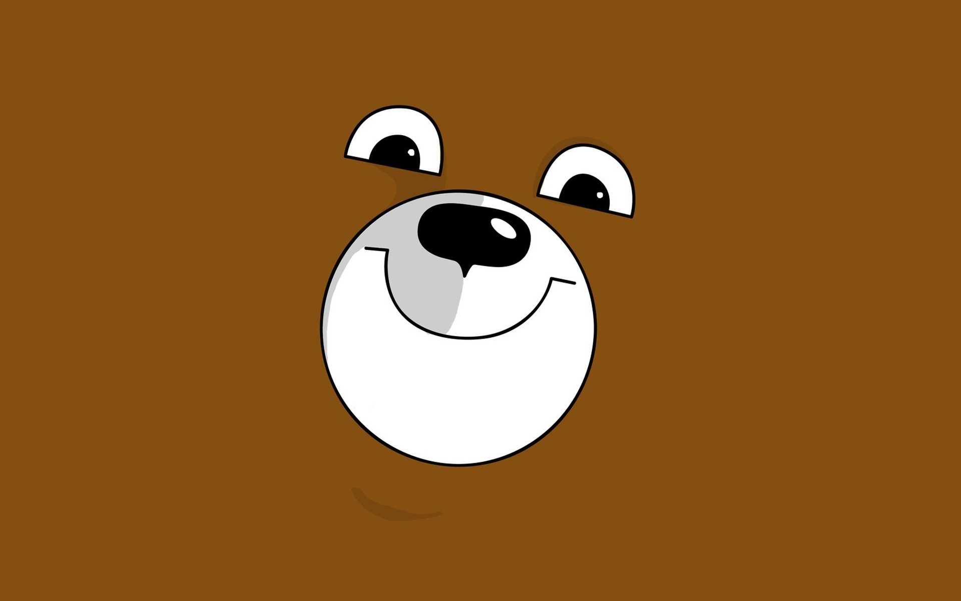 minimalism illustration desktop vector design image art graphic funny bear brown face