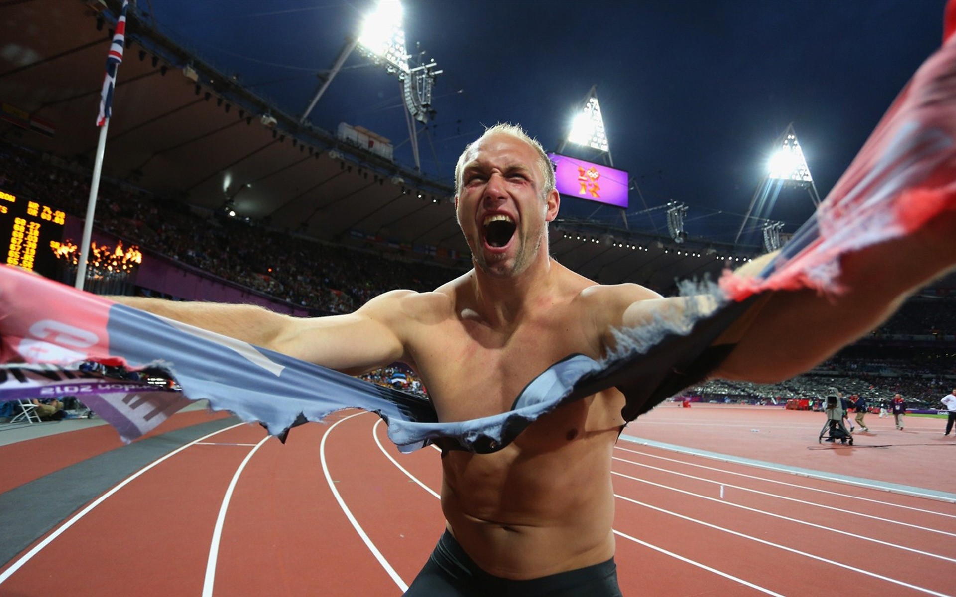 olympische spiele wettbewerb leichtathletik rennen läufer stadion bewegung athlet erwachsener beeilen sie sich london 2012 leichtathletik