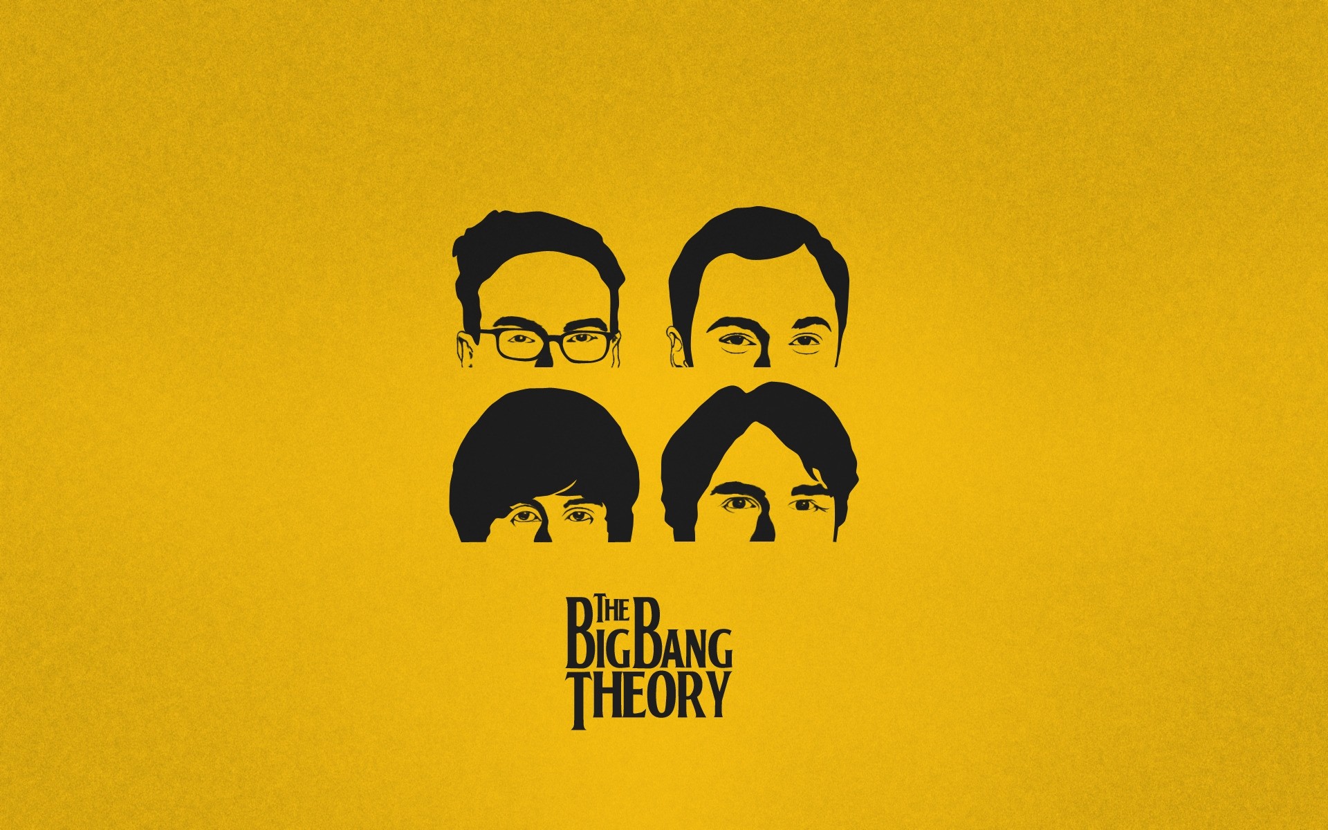 serie tv desktop arte silhouette astratto vintage illustrazione retrò design modello teoria del big bang big bang sheldon sheldon cooper beatles
