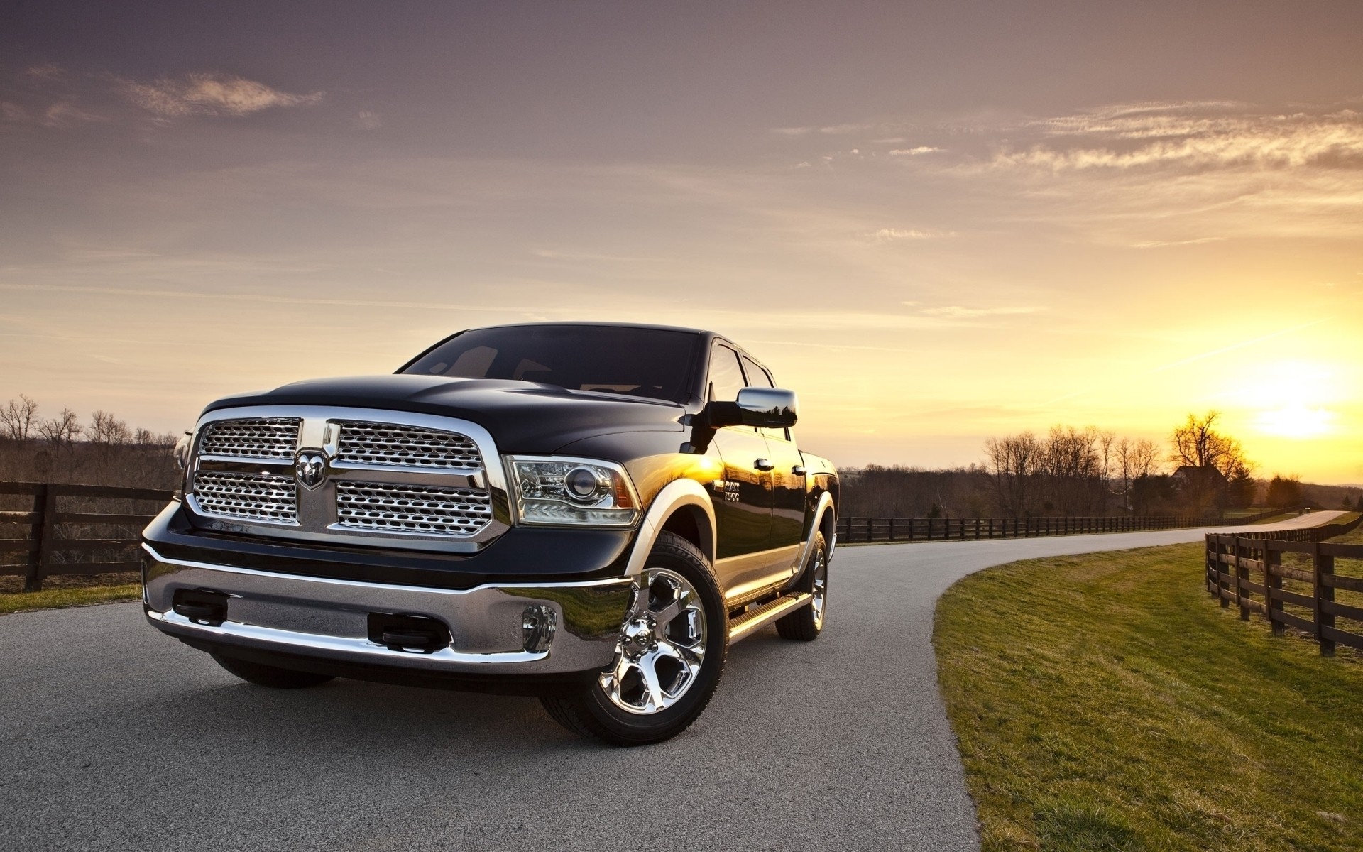dodge автомобиль автомобиль көлік жүйесі жол күн батуы ашық ауада саяхат dodge ram 1500