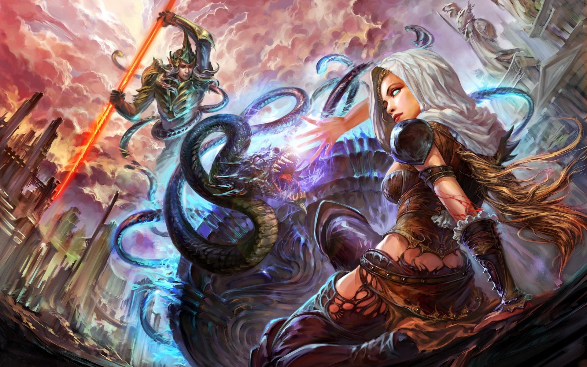 other games искусство живопись религия рабочего стола цвет украшения дизайн бой девушка мальчик хвост копье