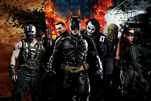 Batman. Battaglia. Sfondi epici