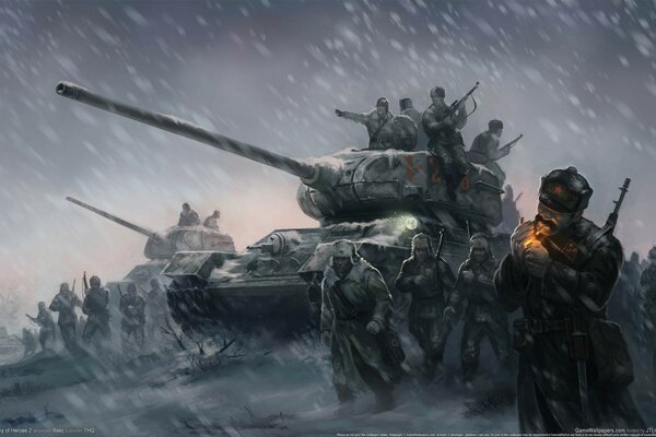 La neige et le gel ne pouvait pas arrêter les gens qui sont allés à la guerre