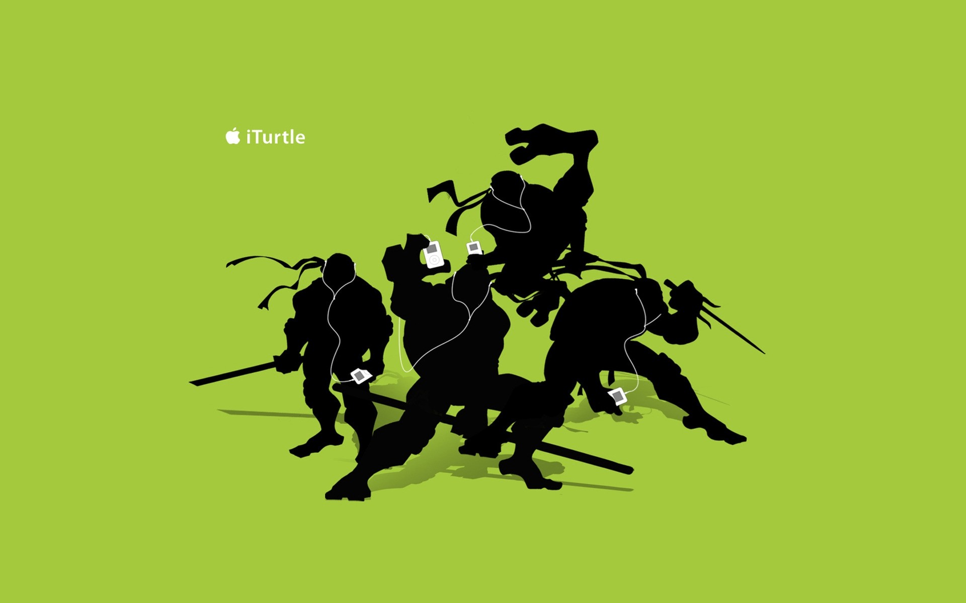 animali silhouette vettoriale illustrazione contorno guerra design desktop grafica divertente ninja tartarughe verde