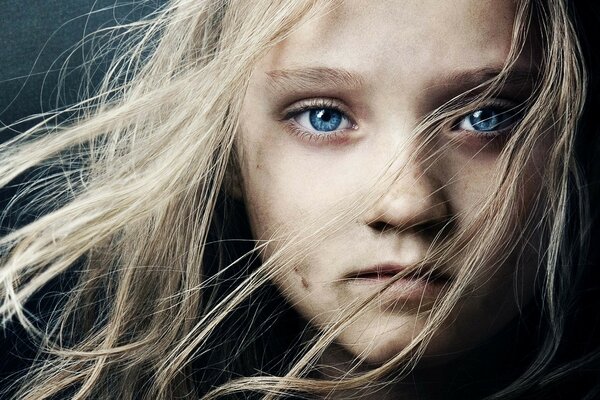 Portrait of a young girl with developing hair