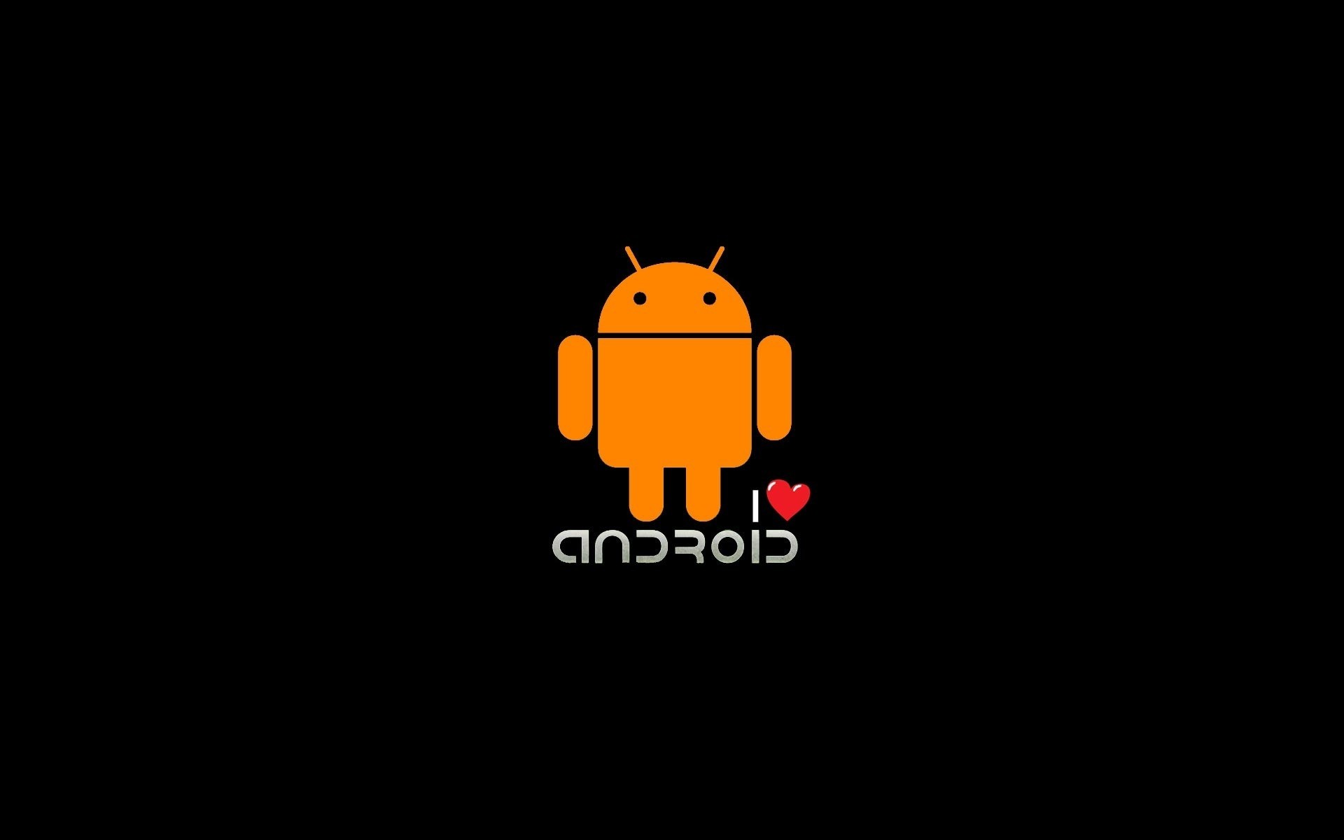 android的 插图 背景 android的标志 爱 心脏 技术员 小工具