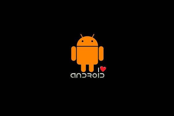 Logotipo de Android sobre fondo negro