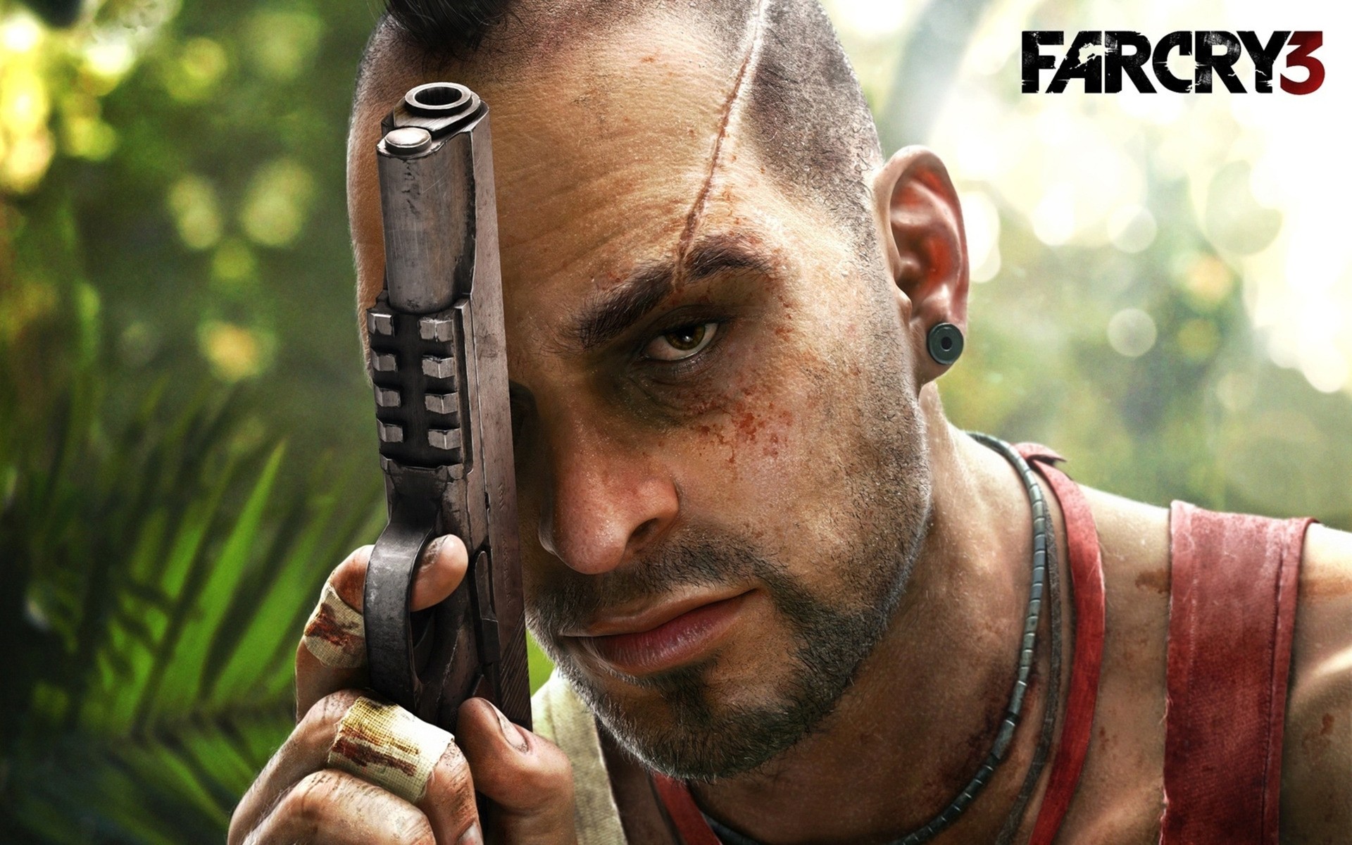 far cry man adult weapon one war battle portrait action guns blood game pistol