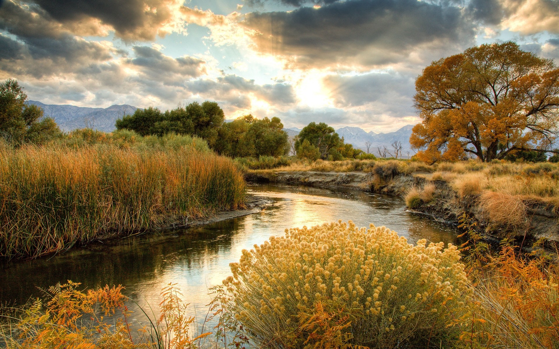 autumn landscape nature water outdoors sunset tree dawn lake sky river reflection fall fair weather evening wood sun scenic trees clouds land